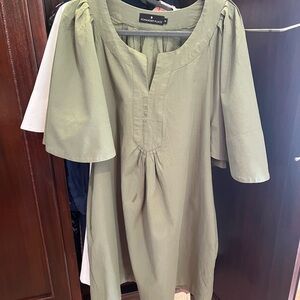 Pomander Place Olive Green Findley Dress